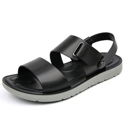 

Camel active (camel Active) shallow mouth oil wax leather casual sandals light and clean color classic two wear beach shoes black 39