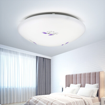 

Jingdong Supermarket] Midea (Midea) ultra-thin LED ceiling lamp living room bedroom study lamp balcony lamp white simple round 12W lily