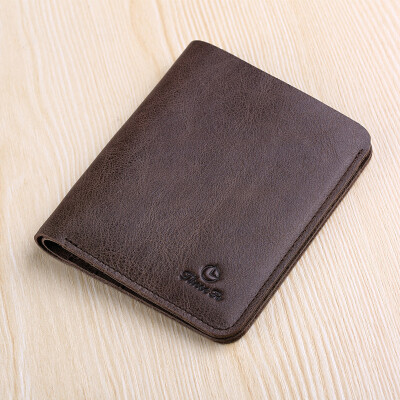 

Male Mini short thin small wallet leather first layer of leather thin section of the new tide fashion leisure business leather cli