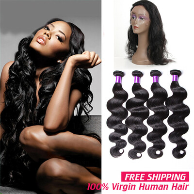 

360 Lace Frontal With Bundle Pre Plucked 8A Deep Wave Curly Lace Frontal Closure With Bundles Brazilian Virgin Hair With Closure