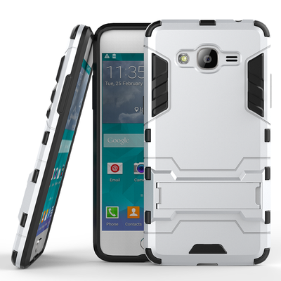 

Серебряный Slim Robot Armor Kickstand Ударопрочный жесткий корпус из прочной резины для SAMUNG Galaxy Grand Prime Plus/J2 Prime