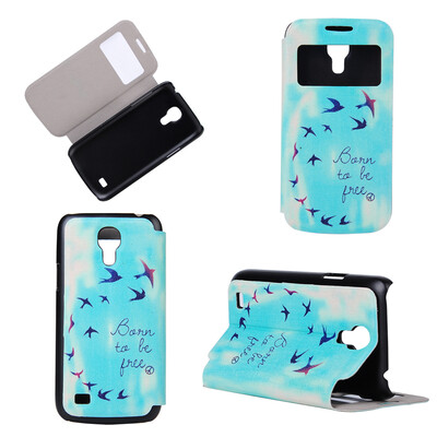 

Flying Birds Sky Design PU Leather Flip Cover Wallet Card Holder Case for Samsung Galaxy S4 Mini