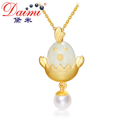 

Demi Jewelery Chicken Treasure Chicken is round strong luster freshwater pearl pendant s925 silver 5-6mm