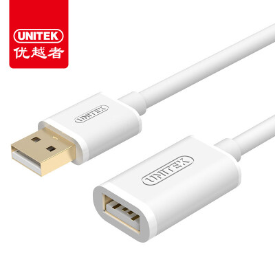 

UNITEK usb extension line male to female computer U disk mouse keyboard wireless network card camera TV usb interface extension line data cable 2 meters Y-C450EWH