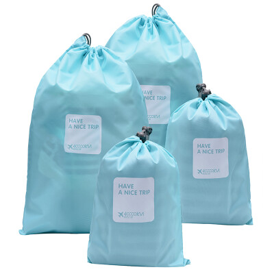 

40000 km multi-purpose travel storage bag four sets of clothing baggage finishing bags of digital cosmetics package package SW1050 sky blue