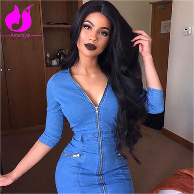 

Amethyst 2017 Fashion 150 Density Body Wave Full Lace Human Hair Wigs For Black Women