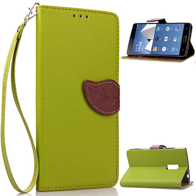 

Green Design PU Leather Flip Cover Wallet Card Holder Case for One Plus Two