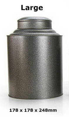 

Double Lid Tea Tin Metal Canister Coffee Can Jar Kitchen Storage Food Container gray 178x248cm