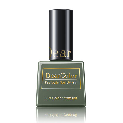 

DearColor black gold armor oil linen nausea green DC010 (health and environmental protection can be peelable tearable light plastic light nail polish)