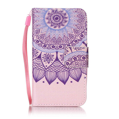 

Purple Sunflower Design PU Leather Flip Cover Wallet Card Holder Case for Samsung Galaxy J1 Mini
