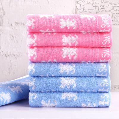 

Xin brand towel home textiles cotton cartoon children&39s towels face wash towel 6 powder blue 50g article 25 50cm