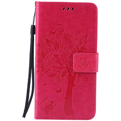 

Rose Tree Design PU Leather Flip Cover Wallet Card Holder Case for SONY M4