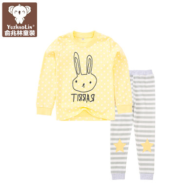 

Yu Zhaolin children's underwear set girls combed cotton home service 2 sets YH56T047002 dots small white rabbit tender yellow 150