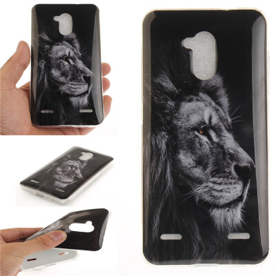 

Black lion Pattern Soft Thin TPU Rubber Silicone Gel Case Cover for ZTE Blade V7 Lite