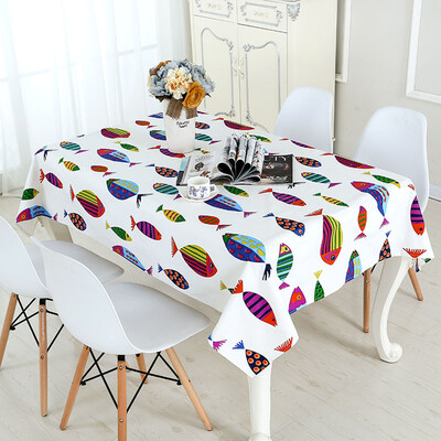 

Green reed cotton linen tablecloth tablecloth coffee table cloth fish 110 * 160 1 installed