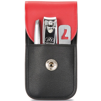 

777 Nail Knife Set Nail Clamp Clamp Repair Beauty Set 3pcs Set TS-32S Red (Import)