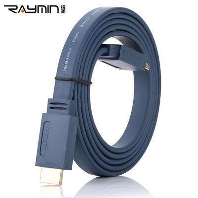 

Rui Ming RA200GY-0800 Кабель HDMI версии 2.0 4K цифровая линия высокой четкости 3D функция 24K толстый позолоченный разъем плоский провод 8 м