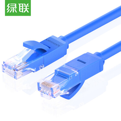 

Green Alliance UGREEN Category 6 Cable 6 Cat6 8-core Twisted Pair Net Gigabit Network Cable Computer Network Jumper Product Line 1m Blue 11201