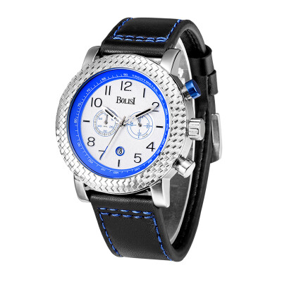 

BOLISI 8219 Men's Fashion Quartz Wrist Watch With Black Leather Watchband