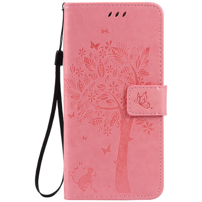 

Pink Tree Design PU Leather Flip Cover Wallet Card Holder Case for IPHONE 7 PLUS