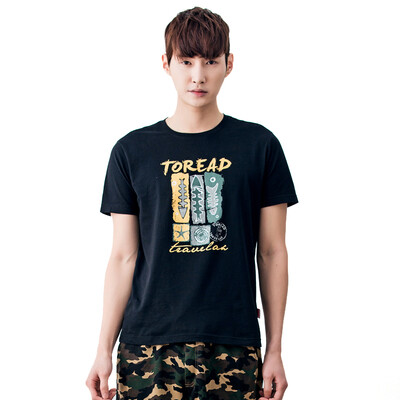 

Pathfinder TOREAD spring&summer outdoor men&women couples short-sleeved cotton sensory stretch T-shirt TAJE81839 deep gray