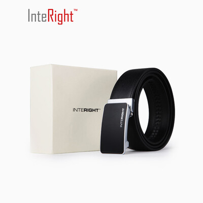 

INTERIGHT leather mens light business automatic buckle belt gift box automatic buckle