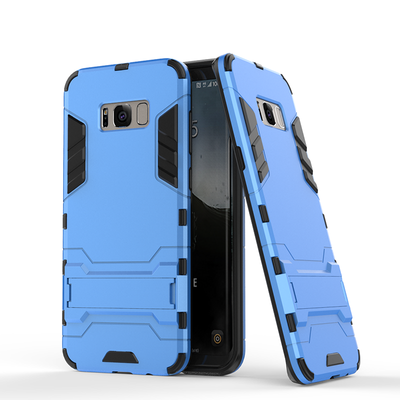 

Синий Slim Robot Armor Kickstand Ударопрочный жесткий корпус из прочной резины для SAMSUNG GALAXY S8