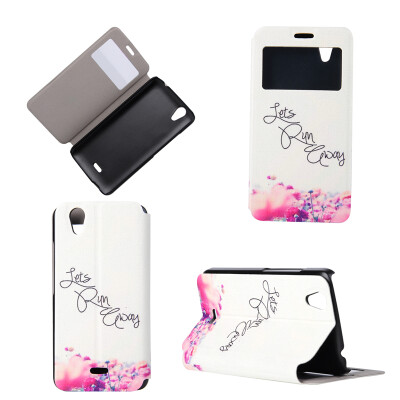 

Let's Run Design PU Leather Flip Cover Wallet Card Holder Case for Wiko Birdy