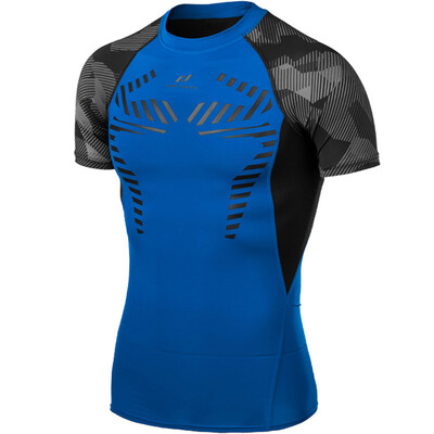 

PRO TOUCH men's professional fitness training tights fast dry breathable body sculpting short sleeve T-shirt 245892 black / black 900/050 XXXL