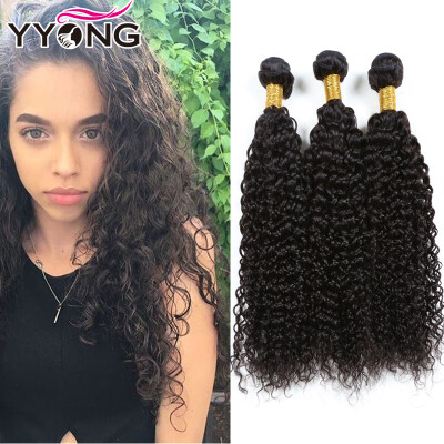 

YYONG Wet And Wavy Hair Style Bundle Deals Indian Curly Human Virgin Hair Bundles Kinky Curly Weave Virgin Human Hair Bundles