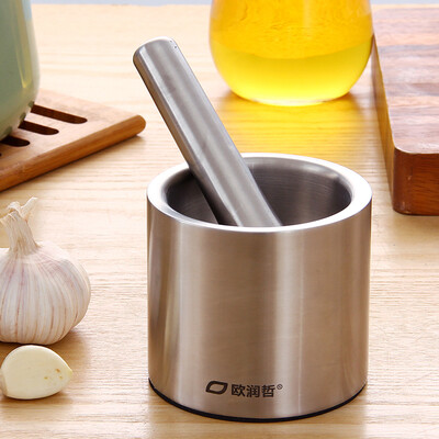 

Jingdong supermarket] Ou Run Zhe pressure garlic 304 stainless steel pounded garlic pound medicine cup