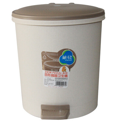 

Jingdong Supermarket Camellia trash cans round pedal health barrels 6L 1502