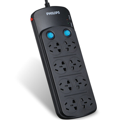 

Philips (PHILIPS) 8 3-метровые штепсельные вилки молниезащиты плагинов с защитой от перегрузки платы / интеллектуальное обнаружение линии / защита от электрического удара