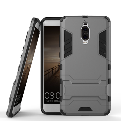 

Gray Slim Robot Armor Kickstand Shockproof Hard Rugged Rubber Back Case For HUAWEI Mate 9 Pro