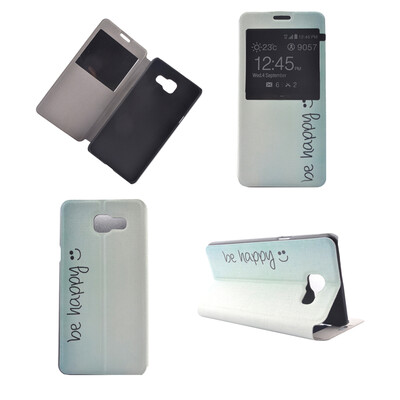

Butterfly Smile Design PU Leather Flip Cover Wallet Card Holder Case for Samsung Galaxy A5 2016/A5100