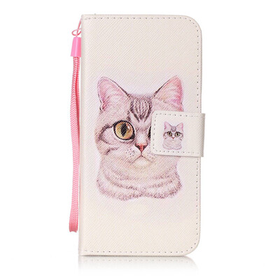 

Короткие волосы Cat Дизайн PU кожа флип Обложка Кошелек Карты Держатель чехол для Apple iPhone 6S