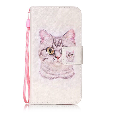 

Short Hair Cat Design PU Leather Flip Cover Wallet Card Holder Case for Samsung Galaxy S4I9500