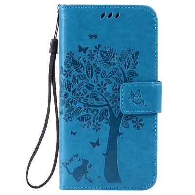 

Blue Tree Design PU Leather Flip Cover Wallet Card Holder Case for SAMSUNG G530