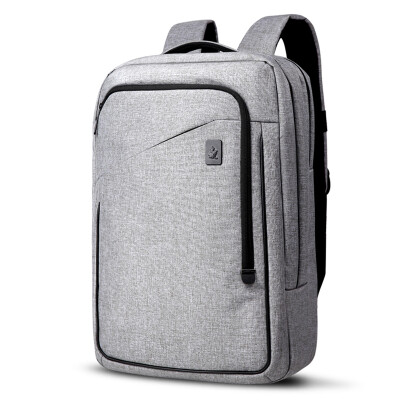 

Jingdong supermarket] caifashcn shoulder bag men light business casual trend Korean version of the seismic backpack 15.6-inch laptop bag double P-5168 light gray