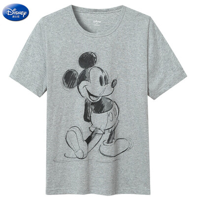 

DISNEY T-SHIRT Disney мультфильм стиль мода короткий рукав футболка г-жа случайные шею D17ST007 серый L