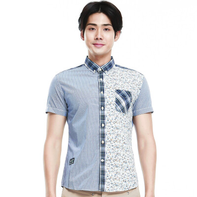 

DANCING WOLVES Men Short Sleeve Casual Shirt