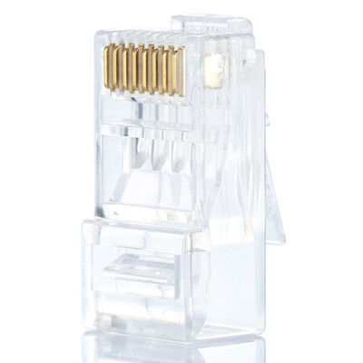 

Ampang AMPCOM AMCAT650030 Engineering grade crystal head Six types of pure copper cable connector 8P8C Gold-plated Gigabit RJ45 network cable connector 30 bag