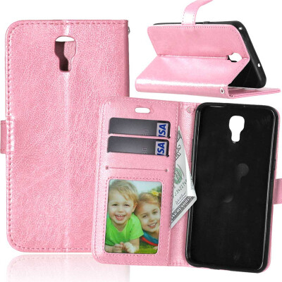 

Pink Style Classic Flip Cover with Stand Function and Credit Card Slot for LG X Screen K500N