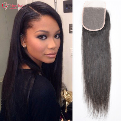 

Peruvian Lace Closure Straight Bleached Knots Free Part Closure Peruvian Virgin Hair Straight Closure Human Hair Closure Piece