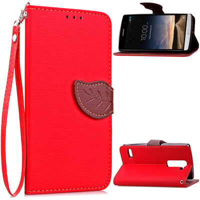 

Red Design PU Leather Flip Cover Wallet Card Holder Case for LG Ray