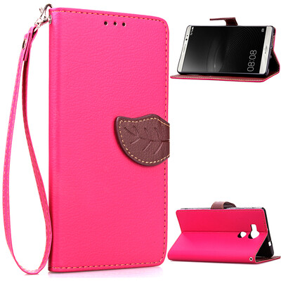 

Pink Design PU Leather Flip Cover Wallet Card Holder Case for Huawei Mate 8