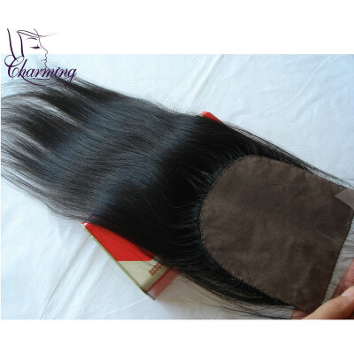 

3.5x4 Silk Base Closure Malaysian Straight Lace Closure Free Part Bleached Knots Cheap Silk Base Closure Top Closures