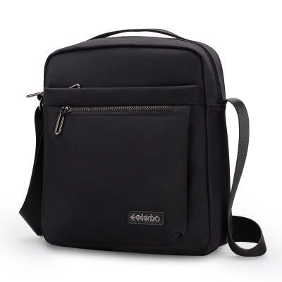 

Edenburg men's bag men's shoulder Messenger bag New Oxford cloth waterproof vertical paragraph business casual bag 824001-01 black