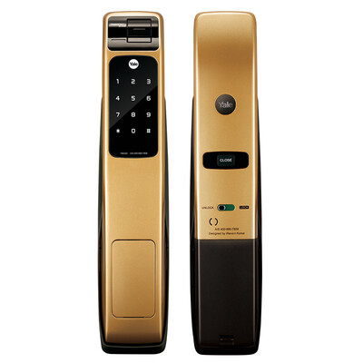 

YALE fingerprint lock home security door YMG40 gold custom models