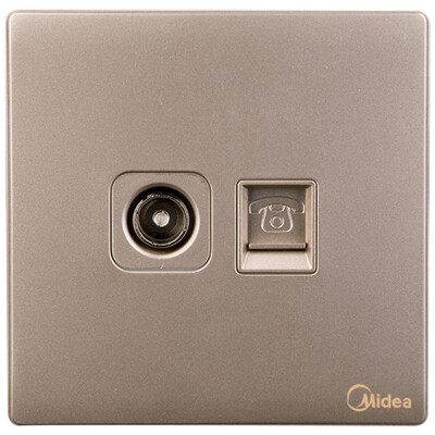 

Midea Midea switch socket TV telephone socket closed-circuit socket panel Yakin 86-type borderless